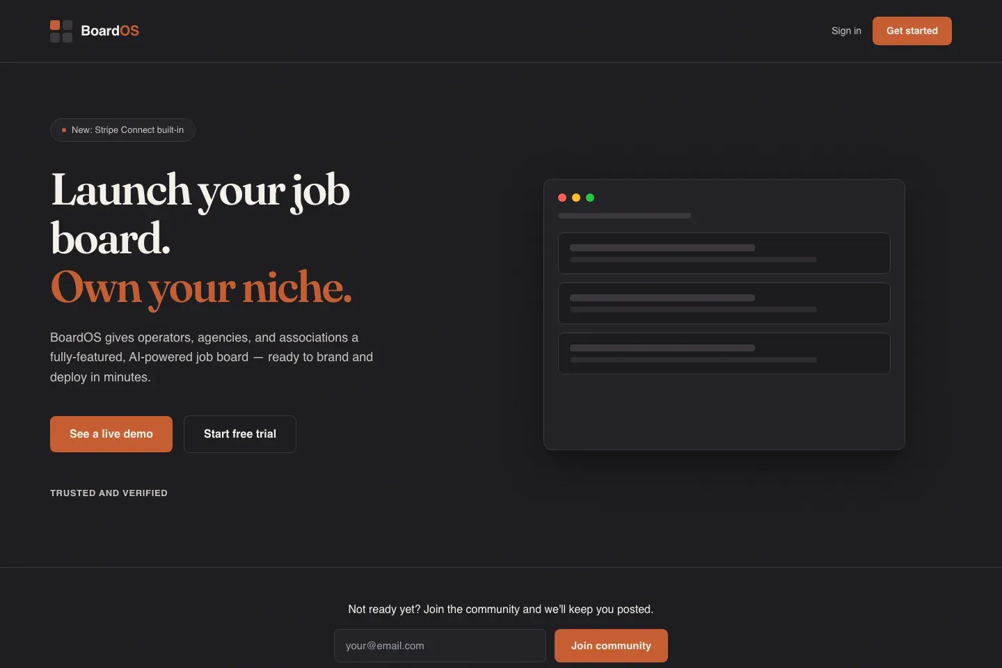BoardOS screenshot